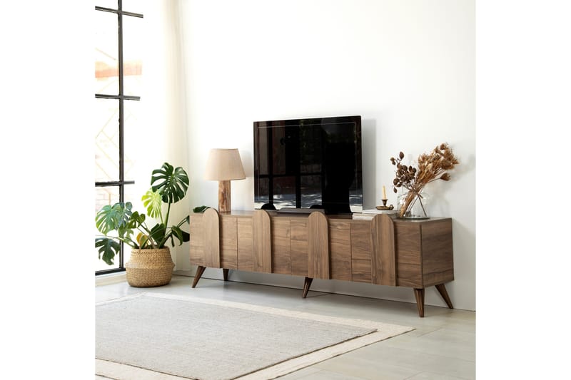 Malpani Tv-bänk 180 cm Valnöt - Möbler - Vardagsrum - Tv-möbler & mediamöbler - Tv-bänkar