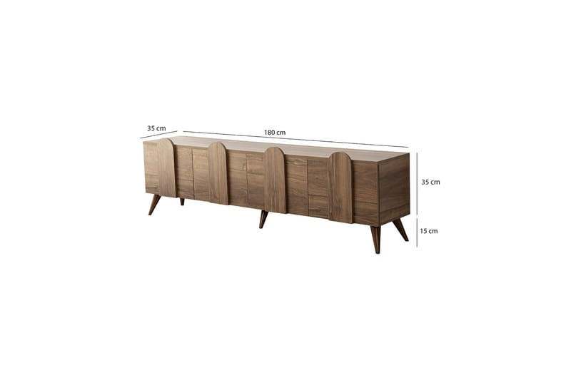 Malpani Tv-bänk 180 cm - Valnöt - Möbler - Vardagsrum - Tv-möbler & mediamöbler - Tv-bänkar
