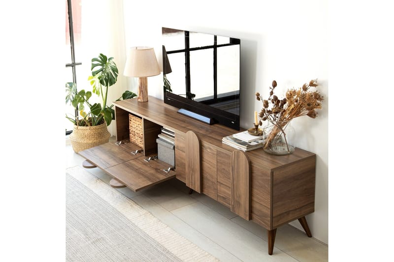 Malpani Tv-bänk 180 cm - Valnöt - Möbler - Vardagsrum - Tv-möbler & mediamöbler - Tv-bänkar