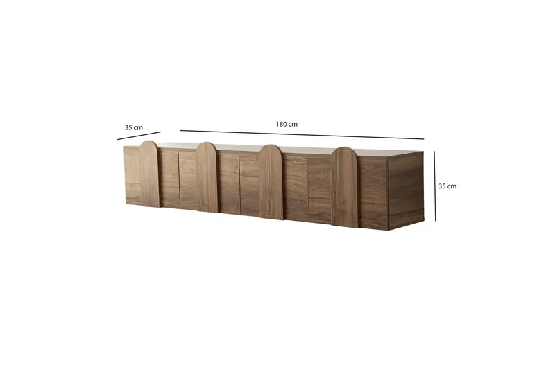 Malpani Tv-bänk 180 cm - Valnöt - Möbler - Vardagsrum - Tv-möbler & mediamöbler - Tv-bänkar