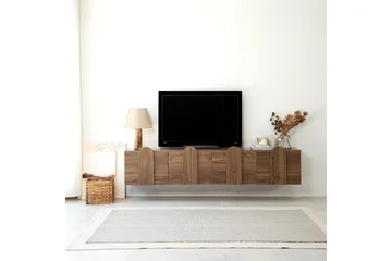 Malpani Vägghängd Tv Bänk 180 cm med Förvaring i Valnöt - Brun - Möbler - Vardagsrum - Tv-möbler & mediamöbler - Tv-bänkar