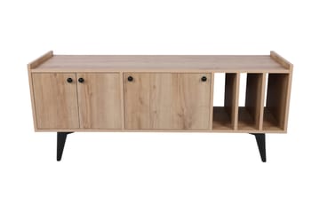 Maolina Retro Tv-bänk 150 cm med Förvaring i Trä - Ljusbrun - Möbler - Vardagsrum - Tv-möbler & mediamöbler - Tv-bänkar