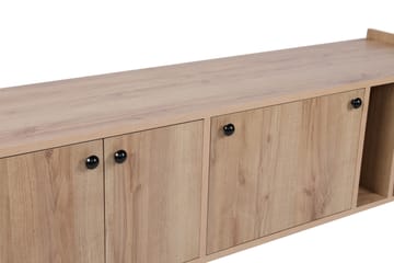 Maolina Retro Tv-bänk 150 cm med Förvaring i Trä - Ljusbrun - Möbler - Vardagsrum - Tv-möbler & mediamöbler - Tv-bänkar