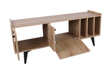 Maolina Retro Tv-bänk 150 cm med Förvaring i Trä - Ljusbrun - Möbler - Vardagsrum - Tv-möbler & mediamöbler - Tv-bänkar