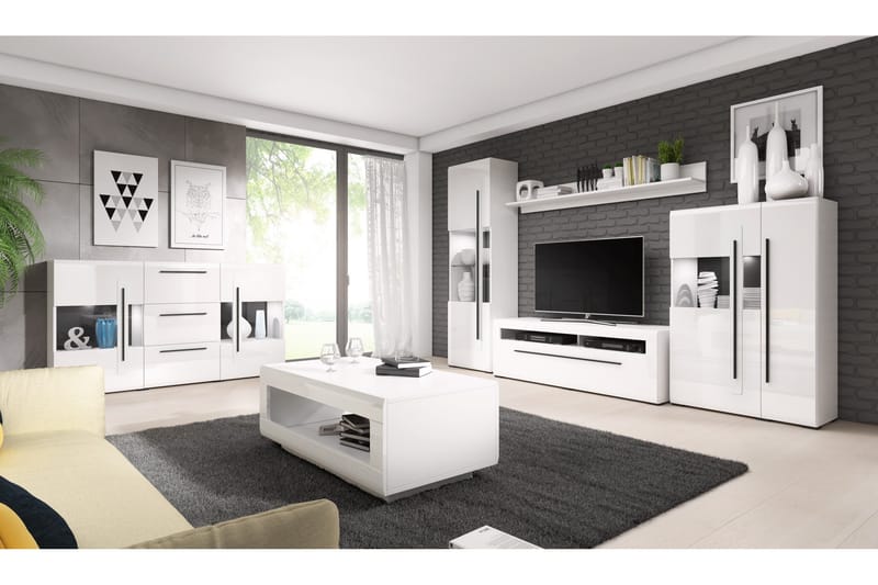 Maricruz TV-bänk 160 cm - Vit - Möbler - Vardagsrum - Tv-möbler & mediamöbler - Tv-bänkar