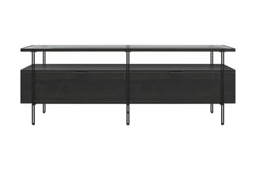 Marinko Tv Bänk 140 cm med Förvaring i Trä med Metallben - Svart - Möbler - Vardagsrum - Tv-möbler & mediamöbler - Tv-bänkar