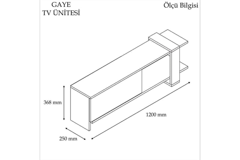 MARKICE TV-Bänk 120 cm Valnöt/Grå - Möbler - Vardagsrum - Tv-möbler & mediamöbler - Tv-bänkar