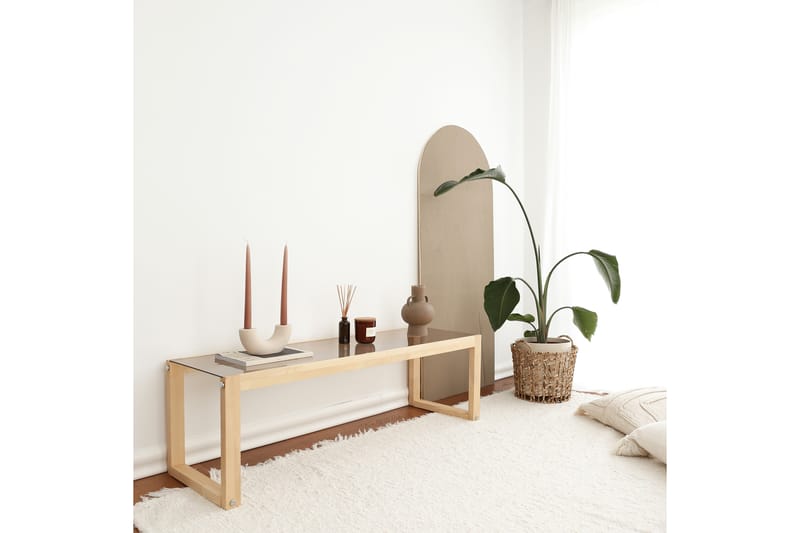 MASCONE Tv-bänk 130 cm Natur - Möbler - Vardagsrum - Tv-möbler & mediamöbler - Tv-bänkar