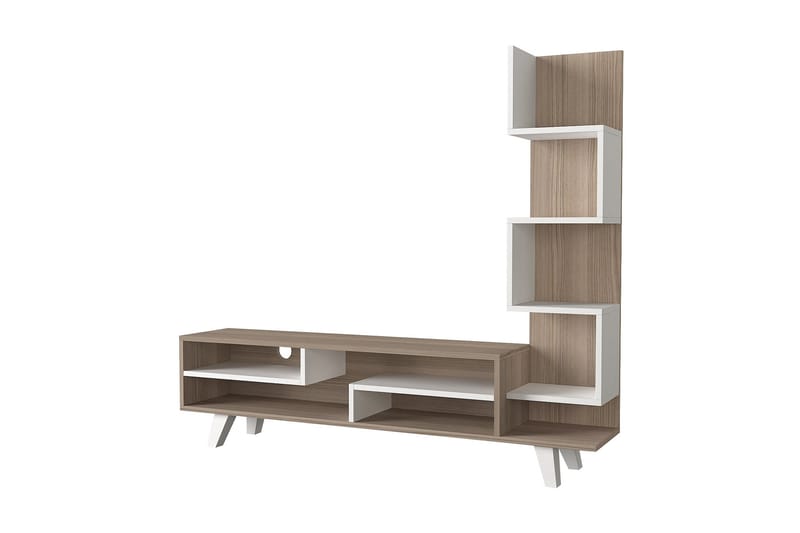 MASCONE Tv-bänk/Bokhylla 149 cm Vit, Vit