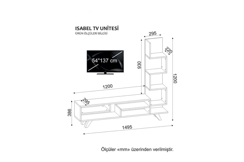 MASCONE Tv-bänk/Bokhylla 149 cm Vit - Vit - Möbler - Vardagsrum - Tv-möbler & mediamöbler - Tv-bänkar