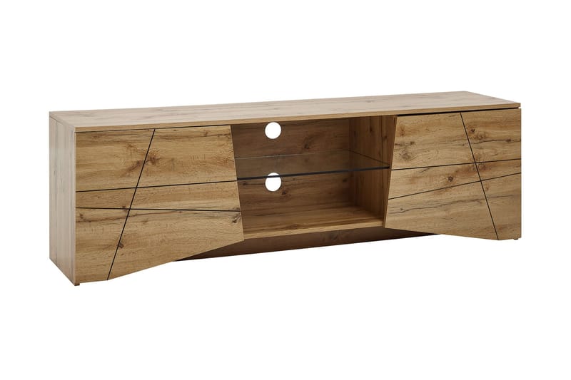 MAZI Tv-bänk 50x160 cm Rektangulär Brun - Möbler - Vardagsrum - Tv-möbler & mediamöbler - Tv-bänkar