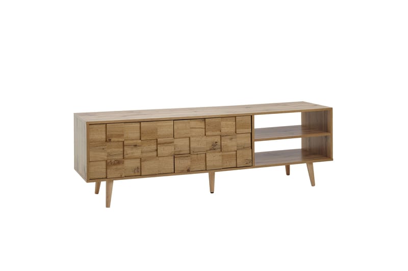 MAZI Tv-bänk 51x160 cm Rektangulär Brun - Möbler - Vardagsrum - Tv-möbler & mediamöbler - Tv-bänkar