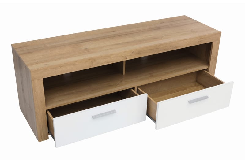 MAZKO TV-bänk 135 cm Trä/natur|Vit - Möbler - Vardagsrum - Tv-möbler & mediamöbler - Tv-bänkar