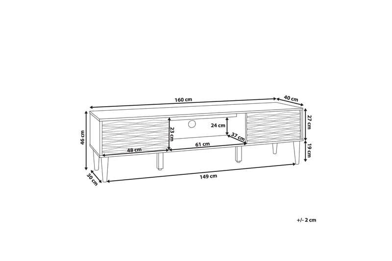 Mccarl TV-Bänk 160 cm - Trä/Natur - Möbler - Vardagsrum - Tv-möbler & mediamöbler - Tv-bänkar
