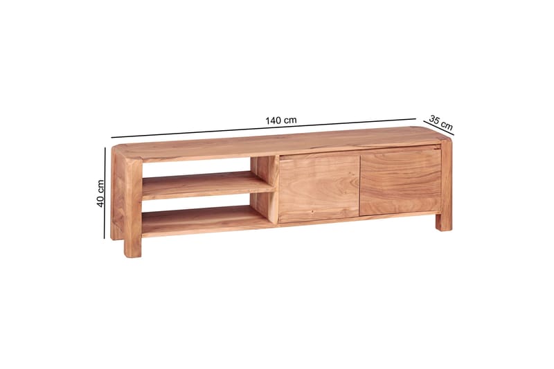 MCFADDIN TV-Bänk 140 cm Brun - Möbler - Vardagsrum - Tv-möbler & mediamöbler - Tv-bänkar