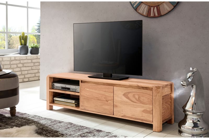 MCFADDIN TV-Bänk 140 cm Brun - Möbler - Vardagsrum - Tv-möbler & mediamöbler - Tv-bänkar