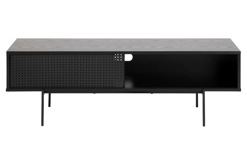 Mehoopany Golvstående Tv-bänk 140 cm med Förvaring i Målat Trä - Svart - Möbler - Vardagsrum - Tv-möbler & mediamöbler - Tv-bänkar