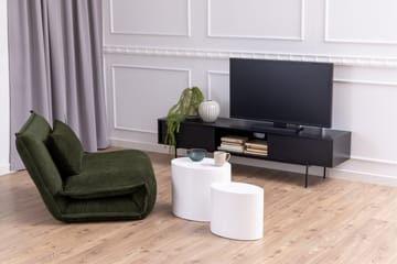 Mehoopany Golvstående Tv Bänk 180 cm med Förvaring i Mörkt Trä - Svart - Möbler - Vardagsrum - Tv-möbler & mediamöbler - Tv-bänkar
