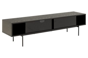 Mehoopany Golvstående Tv Bänk 180 cm med Förvaring i Mörkt Trä - Svart - Möbler - Vardagsrum - Tv-möbler & mediamöbler - Tv-bänkar