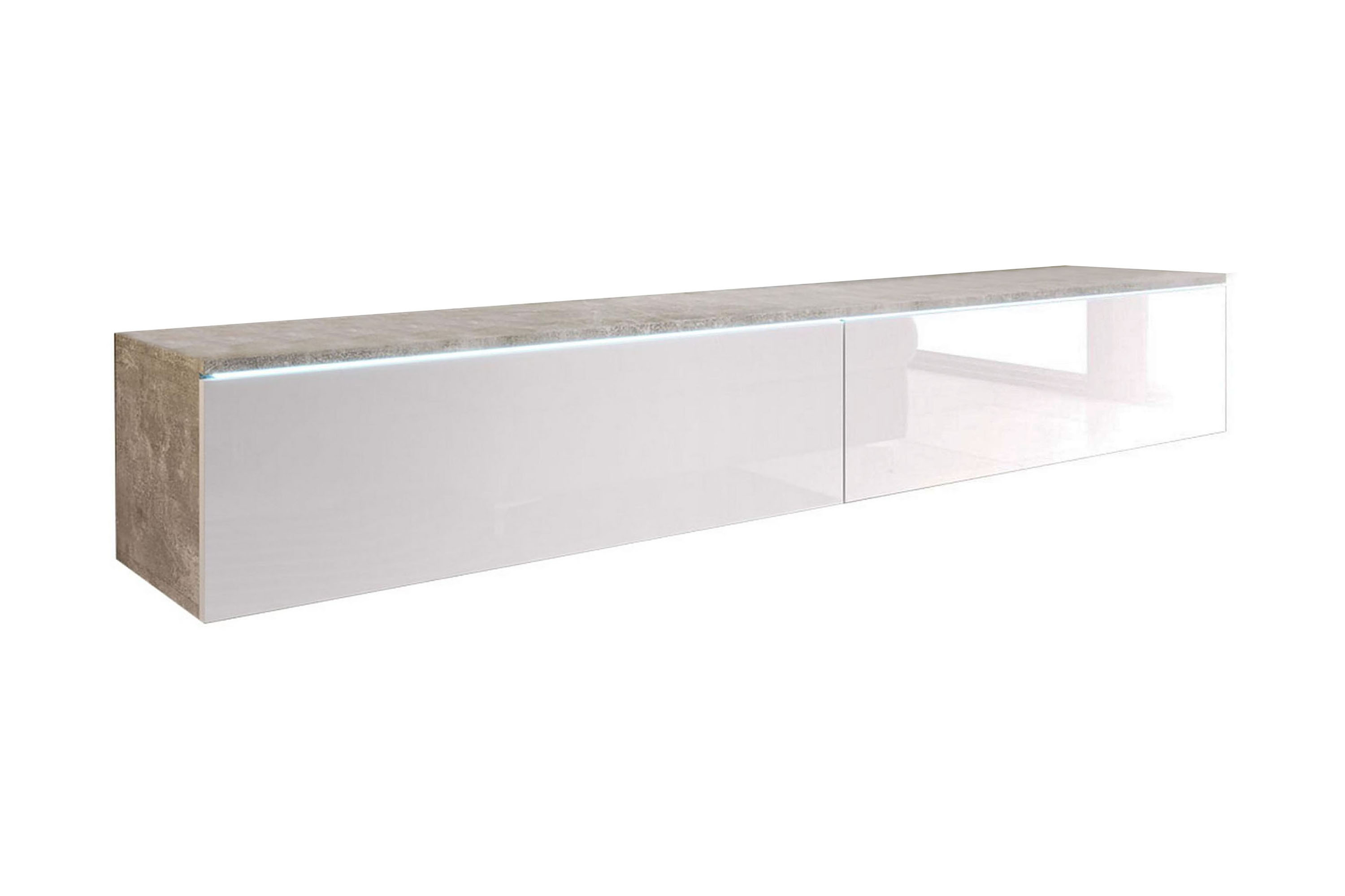 meillac tv-bänk 180 cmvit/grå -