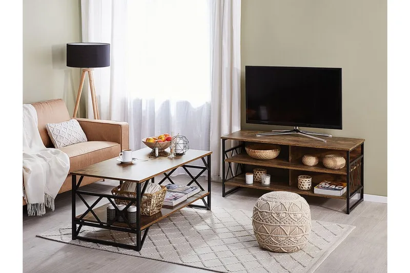 Melnychuk TV-Bänk 120 cm - Brun - Möbler - Vardagsrum - Tv-möbler & mediamöbler - Tv-bänkar