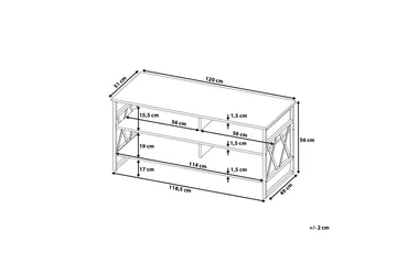 Melnychuk TV-Bänk 120 cm - Mörkbrun - Möbler - Vardagsrum - Tv-möbler & mediamöbler - Tv-bänkar