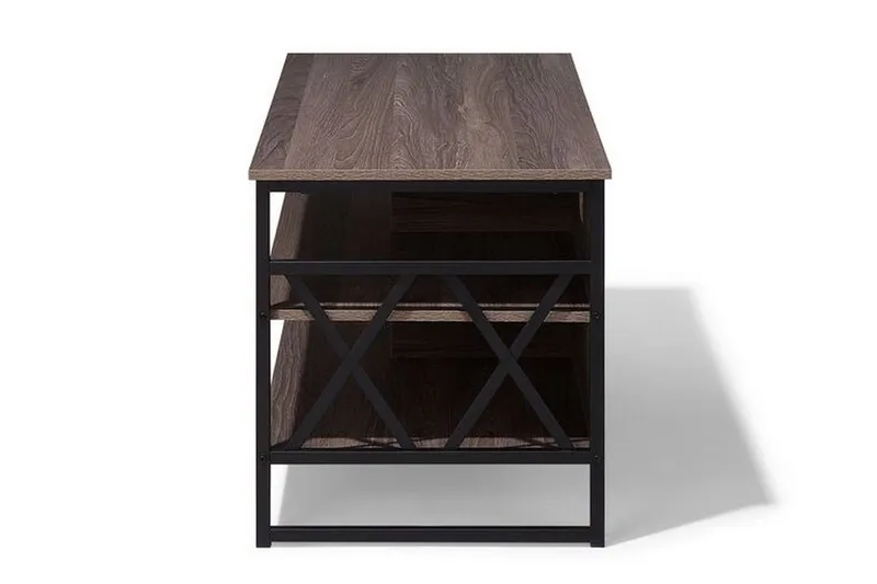 Melnychuk TV-Bänk 120 cm - Mörkbrun - Möbler - Vardagsrum - Tv-möbler & mediamöbler - Tv-bänkar