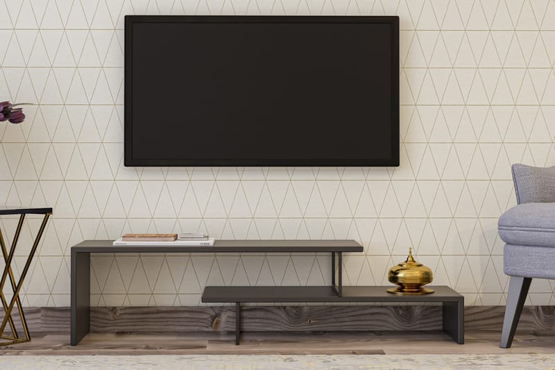 MERSTHAM TV-Bänk 120 cm Svart/Antracit - Möbler - Vardagsrum - Tv-möbler & mediamöbler - Tv-bänkar