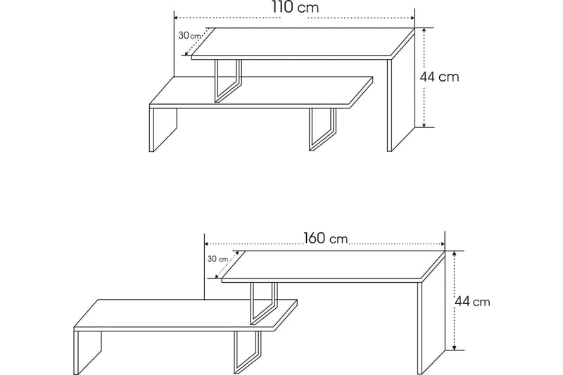 MERSTHAM TV-Bänk 120 cm Svart/Antracit - Möbler - Vardagsrum - Tv-möbler & mediamöbler - Tv-bänkar