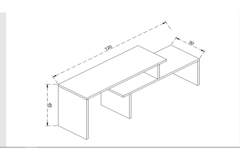 MERSTHAM TV-Bänk 120 cm Svart/Antracit - Möbler - Vardagsrum - Tv-möbler & mediamöbler - Tv-bänkar