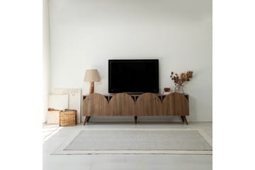 Mesta Golvstående Tv Bänk 180 cm med Förvaring i Valnöt - Brun - Möbler - Vardagsrum - Tv-möbler & mediamöbler - Tv-bänkar