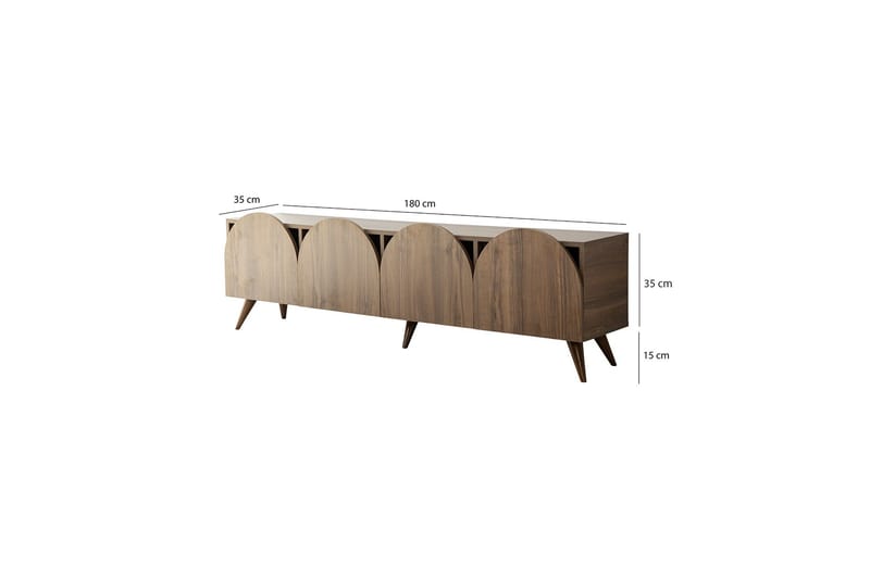 Mesta Tv-bänk 180 cm - Valnöt - Möbler - Vardagsrum - Tv-möbler & mediamöbler - Tv-bänkar