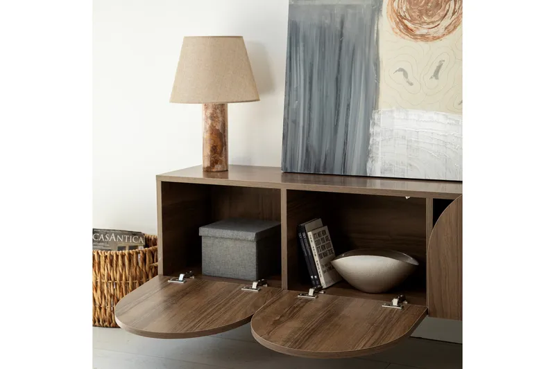 Mesta Tv-bänk 180 cm - Valnöt - Möbler - Vardagsrum - Tv-möbler & mediamöbler - Tv-bänkar