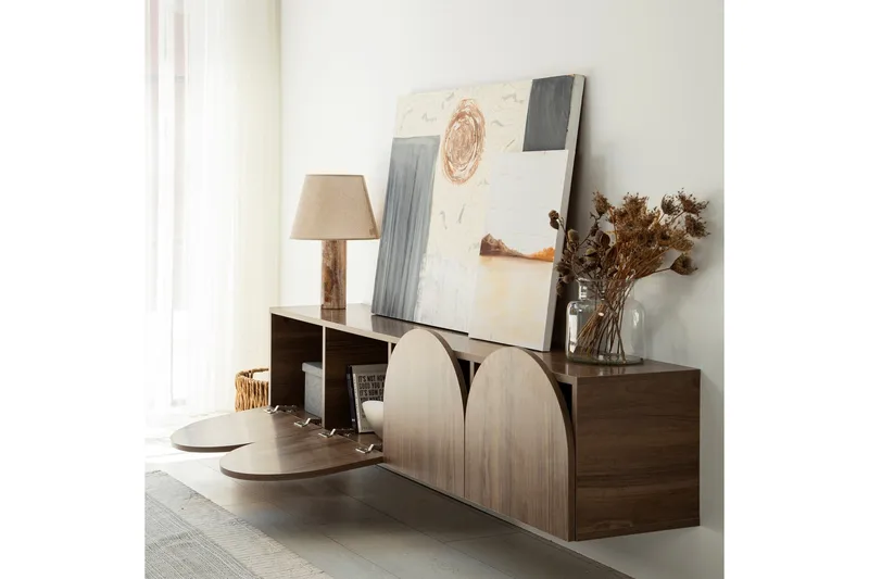 Mesta Tv-bänk 180 cm - Valnöt - Möbler - Vardagsrum - Tv-möbler & mediamöbler - Tv-bänkar