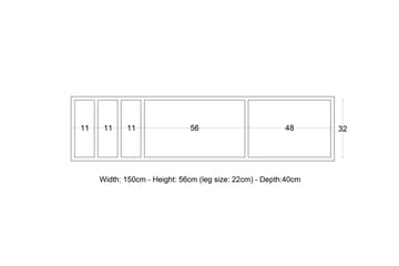 Midelt Tv-bänk 150 cm - Antracit/Natur - Möbler - Vardagsrum - Tv-möbler & mediamöbler - Tv-bänkar