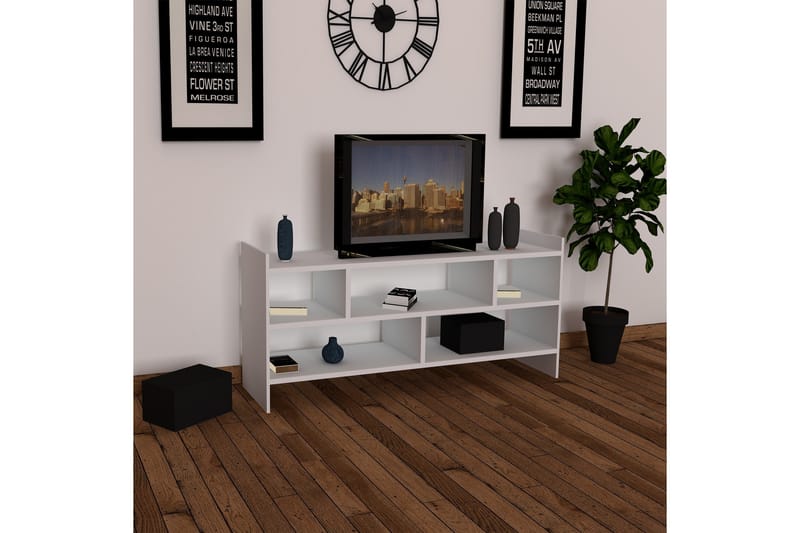MILLYANA TV-Bänk 120 cm Vit - Möbler - Vardagsrum - Tv-möbler & mediamöbler - Tv-bänkar