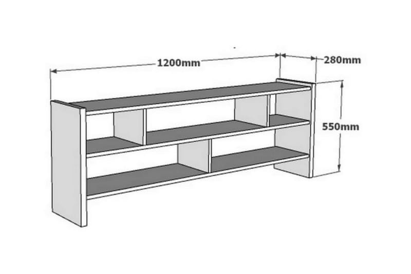 MILLYANA TV-Bänk 120 cm Vit - Möbler - Vardagsrum - Tv-möbler & mediamöbler - Tv-bänkar