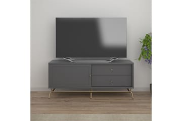 Mirela Golvstående Tv Bänk 150 cm med Förvaring i Målat Trä - Grå - Möbler - Vardagsrum - Tv-möbler & mediamöbler - Tv-bänkar