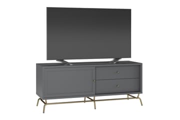 Mirela Golvstående Tv Bänk 150 cm med Förvaring i Målat Trä - Grå - Möbler - Vardagsrum - Tv-möbler & mediamöbler - Tv-bänkar