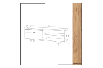 Mod Design Mediaförvaring 120 cm - Trä/Vit - Möbler - Vardagsrum - Tv-möbler & mediamöbler - Tv-bänkar