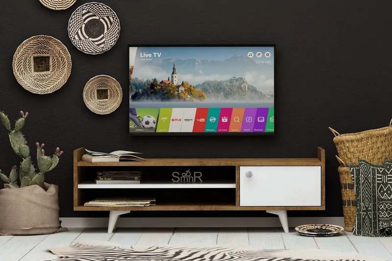 Mod Design Tv-bänk 120 cm, Trä/Vit