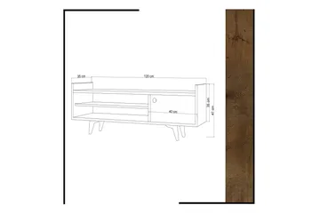 Mod Design Tv-bänk 120 cm - Trä/Vit - Möbler - Vardagsrum - Tv-möbler & mediamöbler - Tv-bänkar