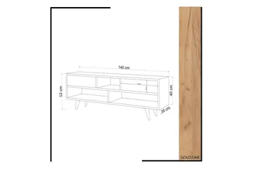 Mod Design Tv-bänk 140 cm - Brun/Vit - Möbler - Vardagsrum - Tv-möbler & mediamöbler - Tv-bänkar