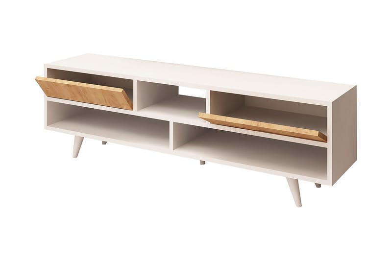 Mod Design Tv-bänk 140 cm - Vit/Brun - Möbler - Vardagsrum - Tv-möbler & mediamöbler - Tv-bänkar