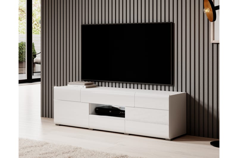 MOKKIRA Tv-bänk 159 cm Vit - Möbler - Vardagsrum - Tv-möbler & mediamöbler - Tv-bänkar