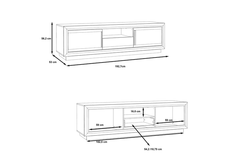 MOVILLA Förlängningsbart Matbord 120 cm Brun/Vit - Tv-bänkar