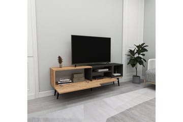 Mul Golvstående TV Bänk 150 cm med Förvaring i Mörkt Trä - Brun - Möbler - Vardagsrum - Tv-möbler & mediamöbler - Tv-bänkar