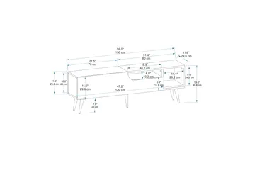 Mul Tv-bänk 150 cm - Brun/Antracit - Möbler - Vardagsrum - Tv-möbler & mediamöbler - Tv-bänkar