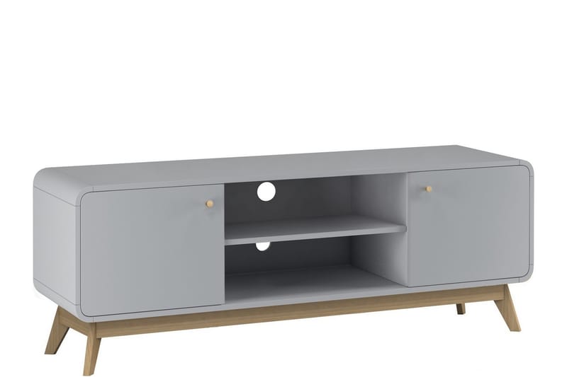 MUNCIE Tv-bänk 140 cm Grå - Möbler - Vardagsrum - Tv-möbler & mediamöbler - Tv-bänkar