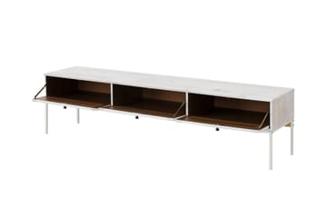Munira Golvstående Tv Bänk 175 cm med Förvaring i Furu - Vit - Möbler - Vardagsrum - Tv-möbler & mediamöbler - Tv-bänkar